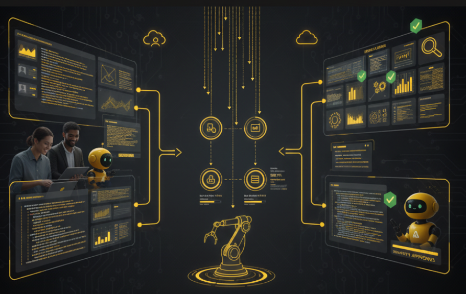Development and testing process illustration